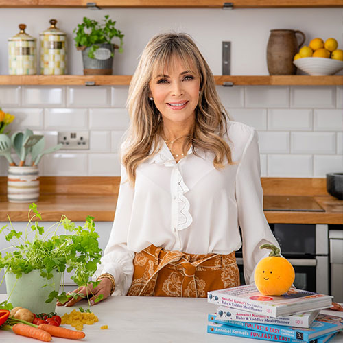 Annabel Karmel at the Baby Expo in Australia, showcasing her baby food and parenting expertise