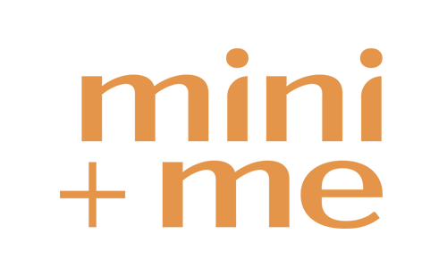 Mini Me & Co AU brand logo displayed at a baby expo in Australia – offering eco-friendly swim nappies, organic cotton baby clothing, and accessories.